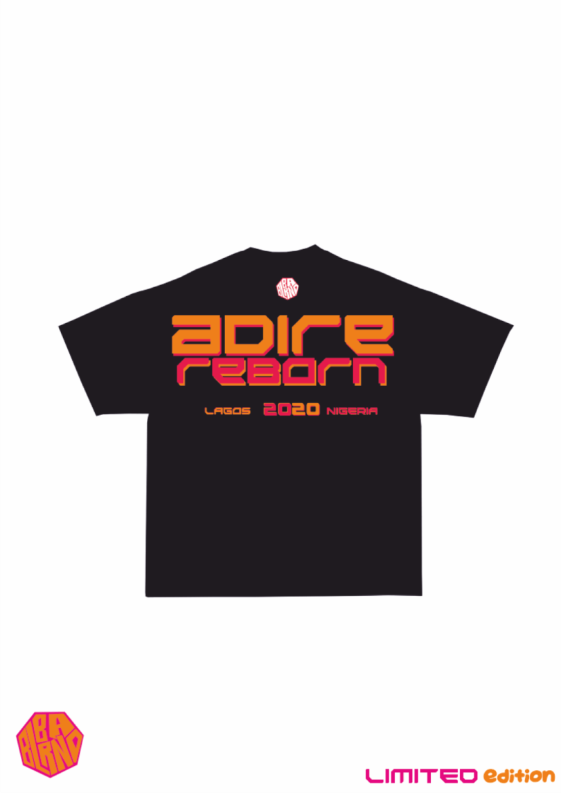 Adire Reborn Black Tshirt