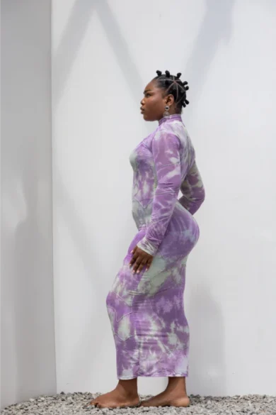 Aurora Mesh Gown-Side