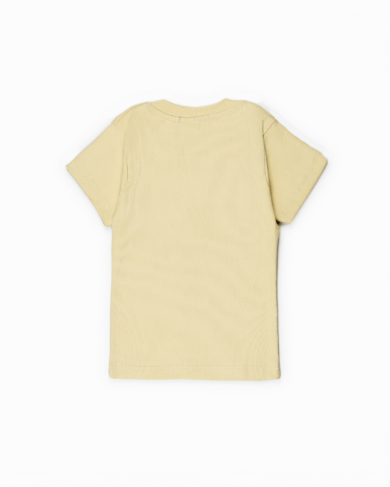 Cream Lustre Rib tee