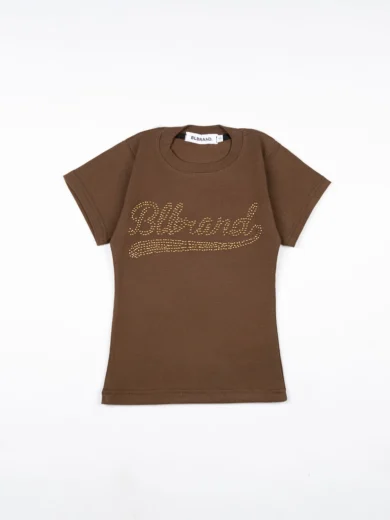 Brown Lustre Rib tee