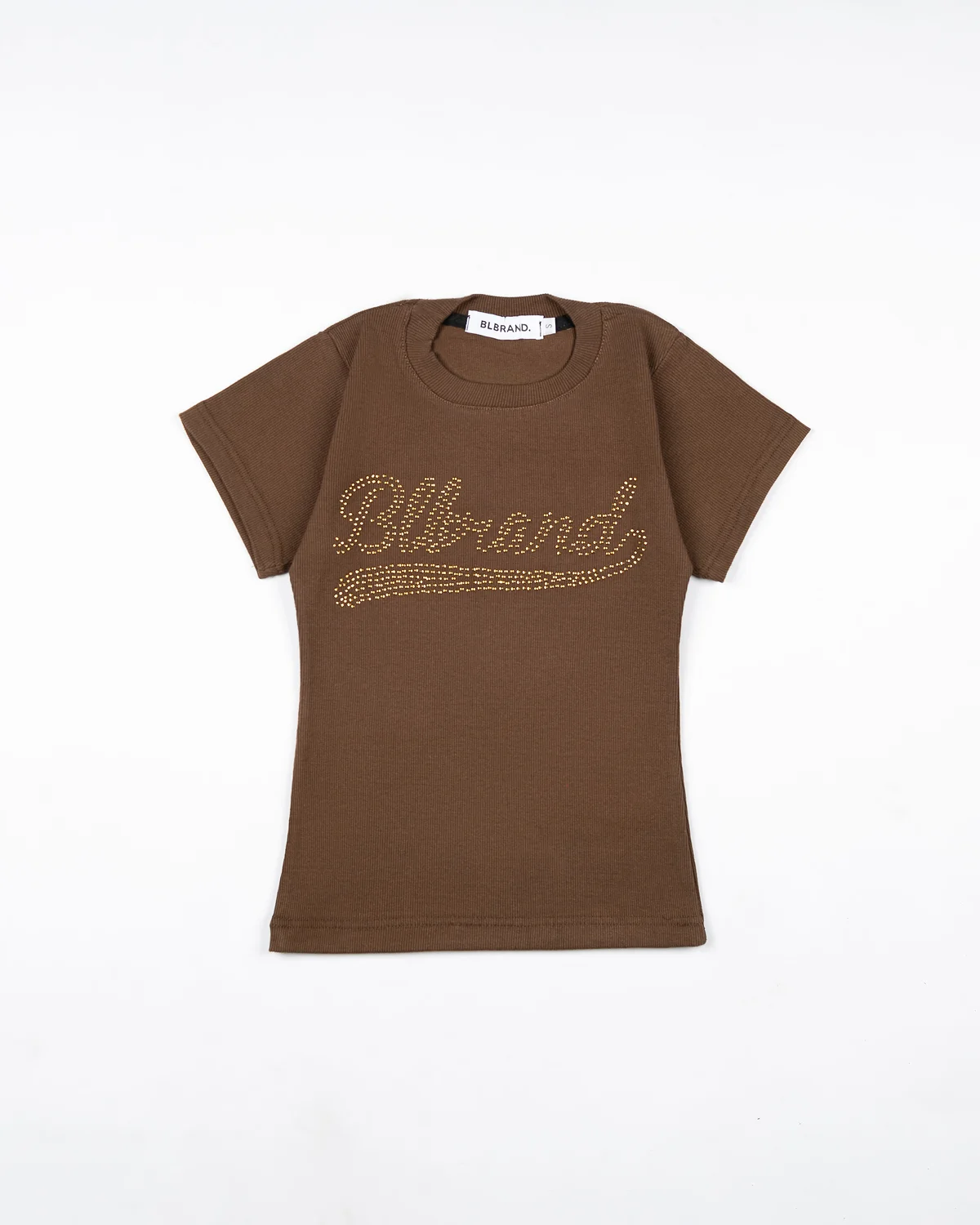 Brown Lustre Rib tee