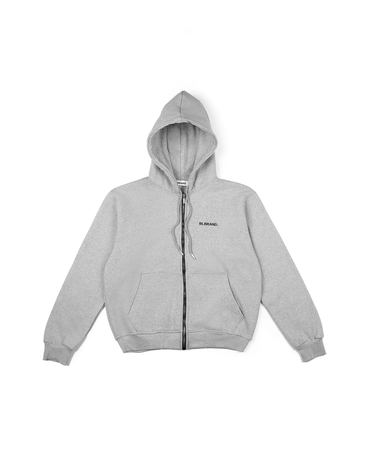 Dust Grey Mono Zip Hoodie